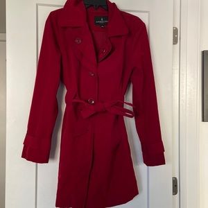 London Fog red trench coat size medium